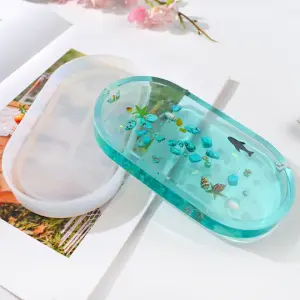 Oval Straight Edge Resin Tray Mold-DIY Resin Craft, Silicone Mold Price in Bangladesh