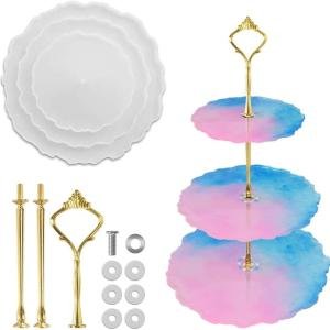 3 Layer Cake Stand Mold with stand For Desert or Cake Decoration