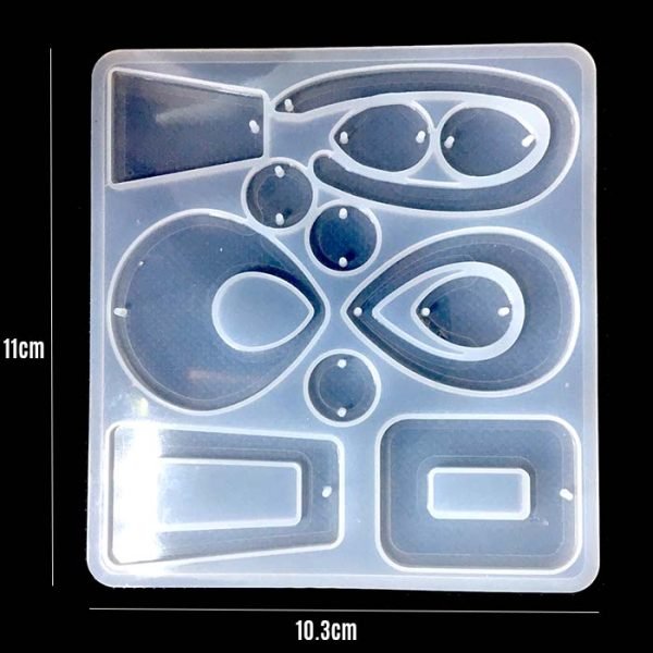 Assorted Dangle Earring Silicone Resin Mold