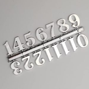 Silver Color Clock Digit