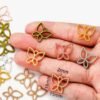 Alloy Charm Butterfly Hollow out Pendant Crafts 15*16mm
