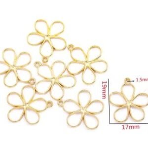 Sweet Flower Petal Charms for Jewelry Earrings DIY Accessories-19x17mm